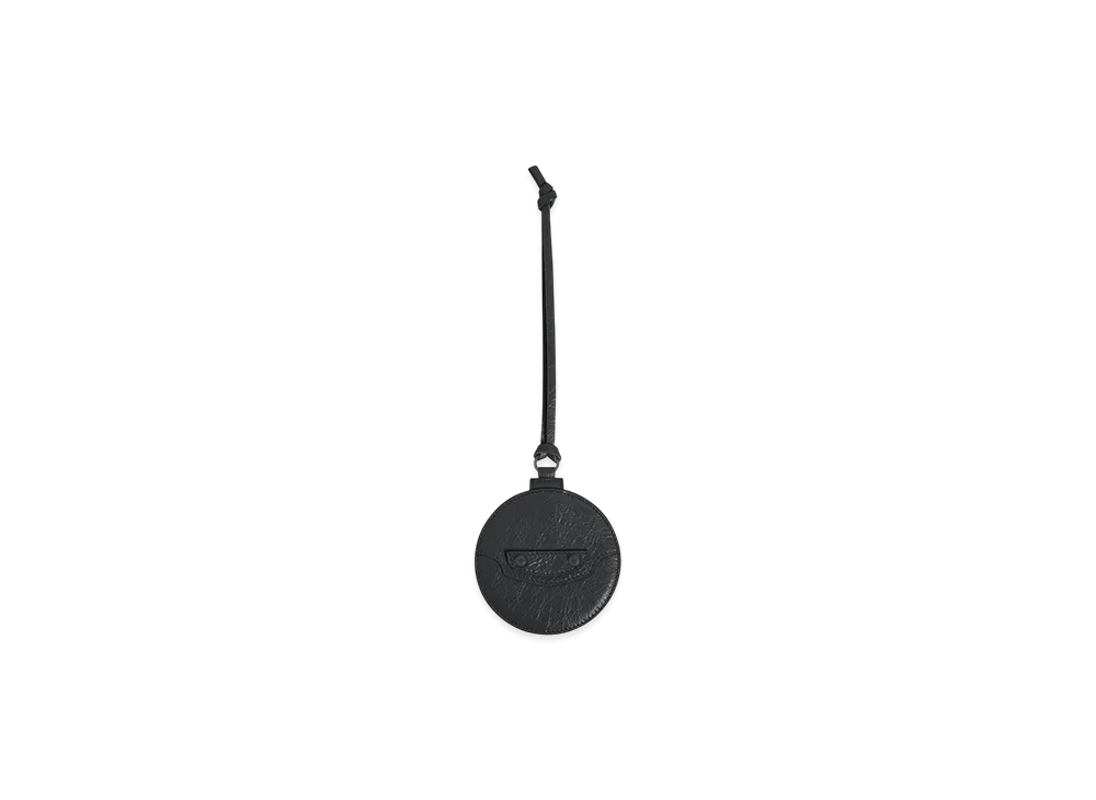 BALENCIAGA Le City Round Mirror Charm "Black"