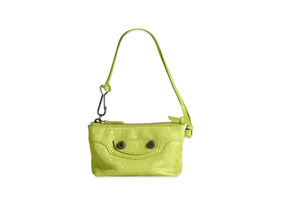 BALENCIAGA Le City Zip Pouch Charm "Pistachio"