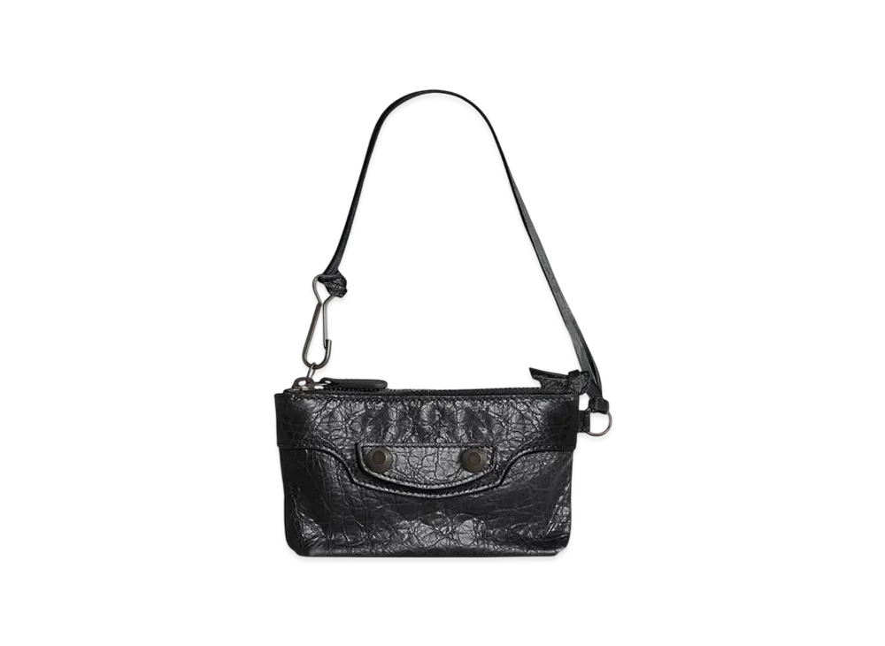 BALENCIAGA Le City Zip Pouch Charm "Black"