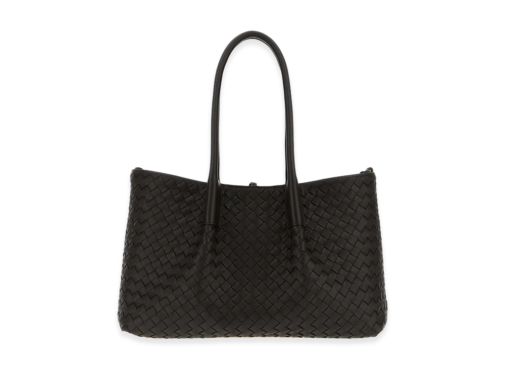 Bottega Veneta Women's Leather Pinacoteca Reversible Shopping Bag "Dark Brown"