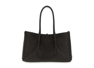 Bottega Veneta Women's Leather Pinacoteca Reversible Shopping Bag "Dark Brown"