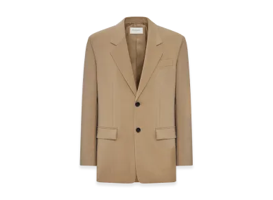 Saint Laurent Single-Breasted Jacket In Wool And Mohair "Beige"