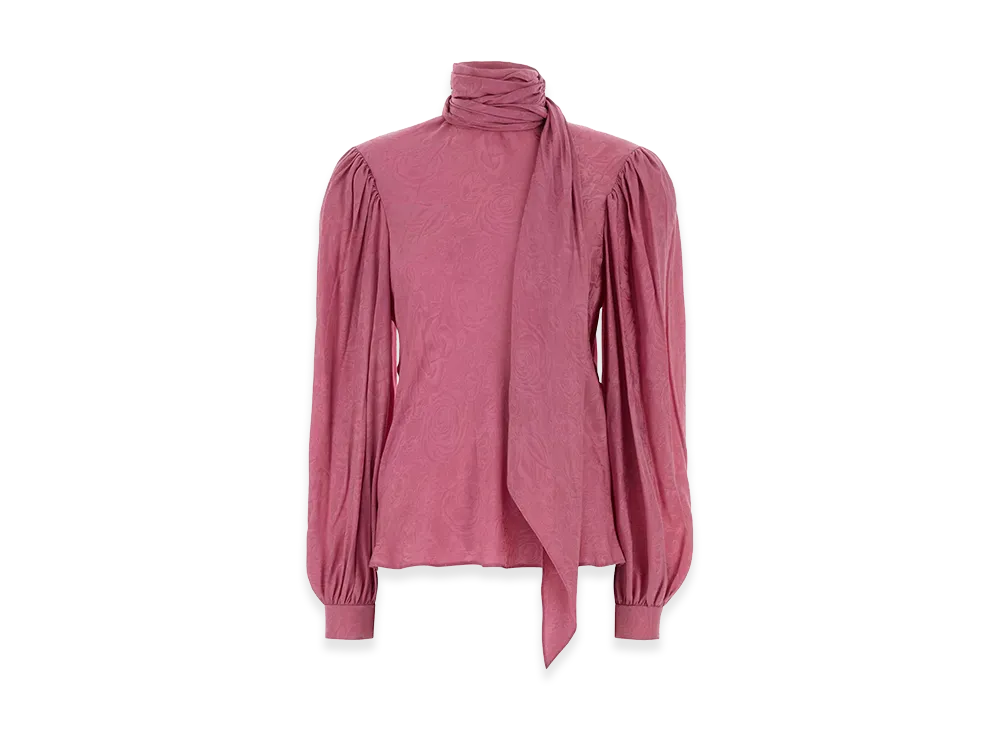 GUCCI Women's Fuchsia Twill Blouse "Pink"