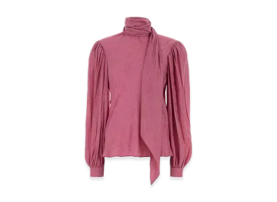 GUCCI Women's Fuchsia Twill Blouse "Pink"