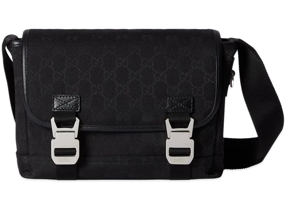 GUCCI Canvas Crossbody Bag "Black"