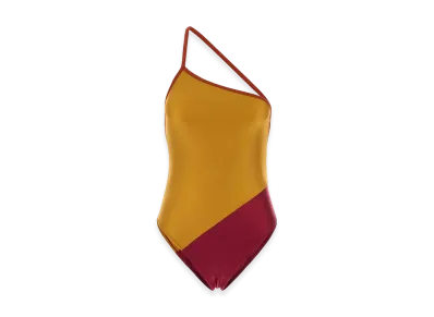 Saint Laurent Women's Two-Tone Stretch Nylon Swimsuit "Multicolour"