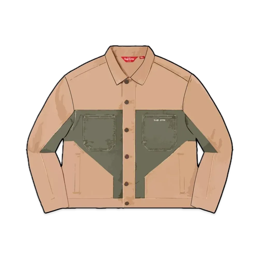 Supreme 2-Tone Paneled Denim Jacket "Brown"