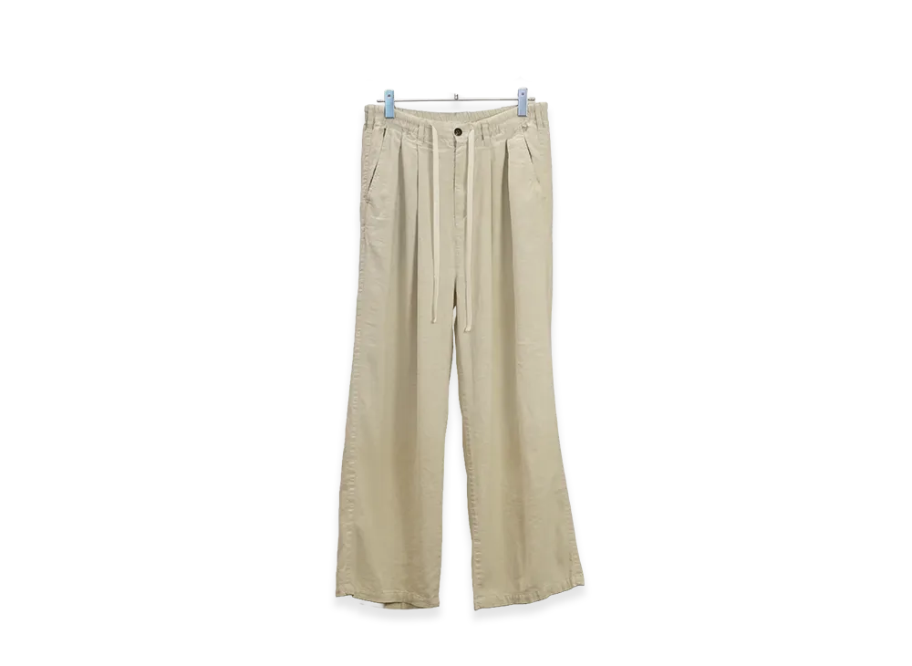 ANCELLM S/L Tuck Easy Slacks "D.White"