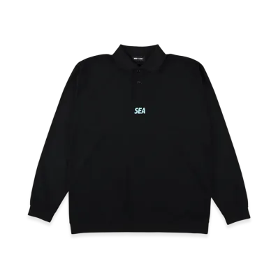 WIND AND SEA CT (Anti Seethrough) L/S Polo "BlackBlue"