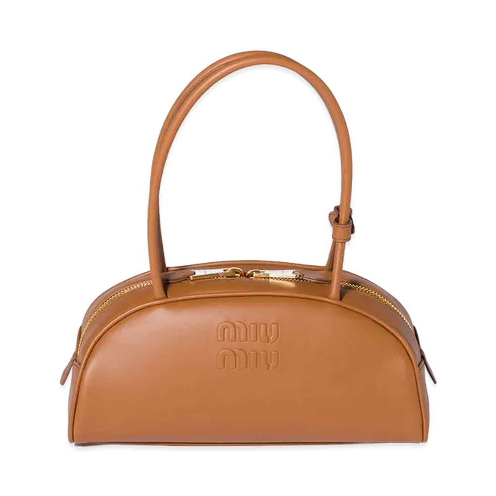 MIU MIU Beau Leather Bag "Cognac Brown"