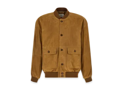 Saint Laurent Suede Bomber Jacket "Brown"