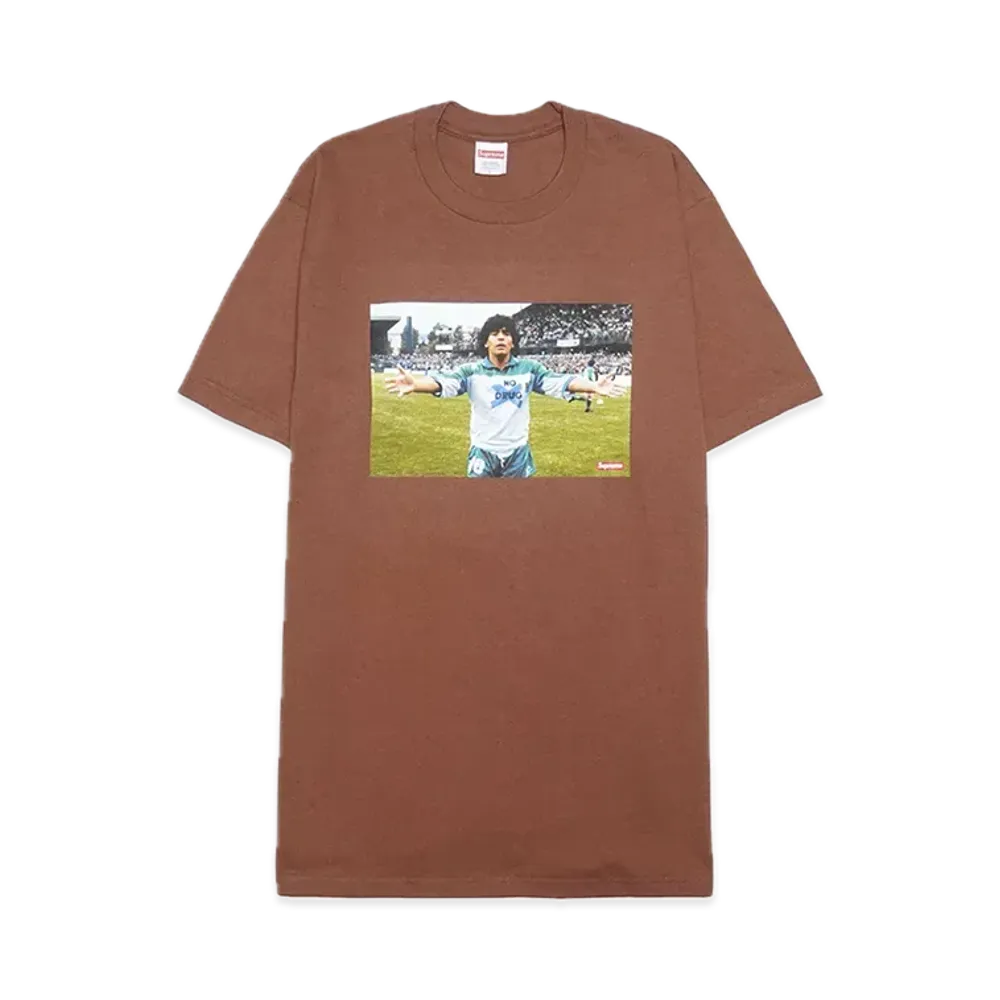 シュプリーム マラドーナ Tシャツ "ブラウン"