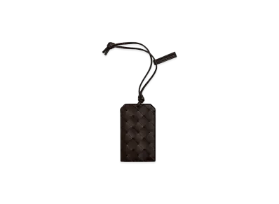 Bottega Veneta Badge Holder with Strap "Fondente"