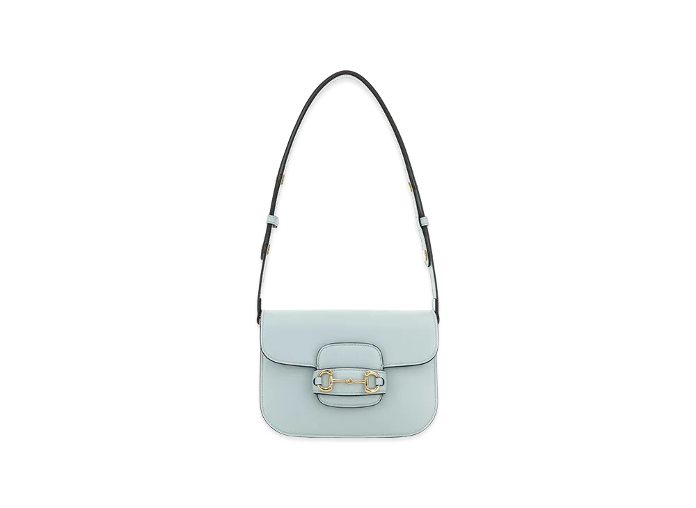 GUCCI Women's Small Gucci Horsebit 1955 Shoulder Bag "Light Blue"