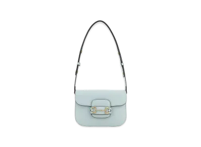 GUCCI Women's Small Gucci Horsebit 1955 Shoulder Bag "Light Blue"