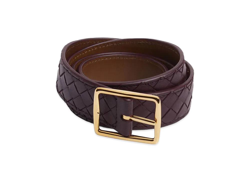 Bottega Veneta Reverso Belt "Dark Barolo/Nocciola"
