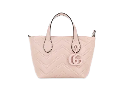 GUCCI Women's Leather Small GG Marmont Handbag "Pink"
