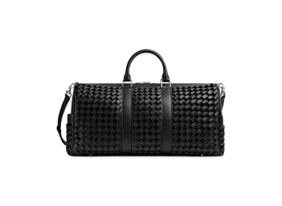 Bottega Veneta Intrecciato Cabin Duffle "Black"