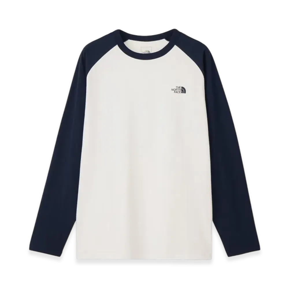 The North Face Long Sleeve ES Baseball Tee "White/Urban Navy"