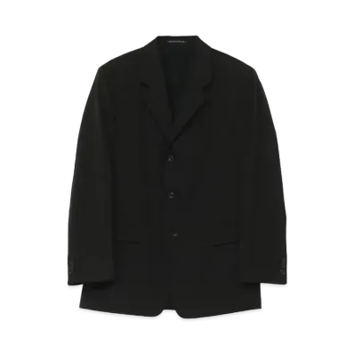 Yohji Yamamoto Pour Homme COSTUME D'HOMME SOFT WOOL 3BUTTON JACKET "Black"