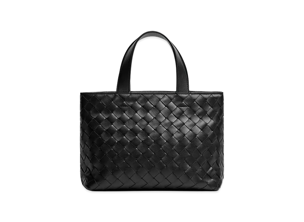 Bottega Veneta Mini Intrecciato Zipped Tote Bag "Black"