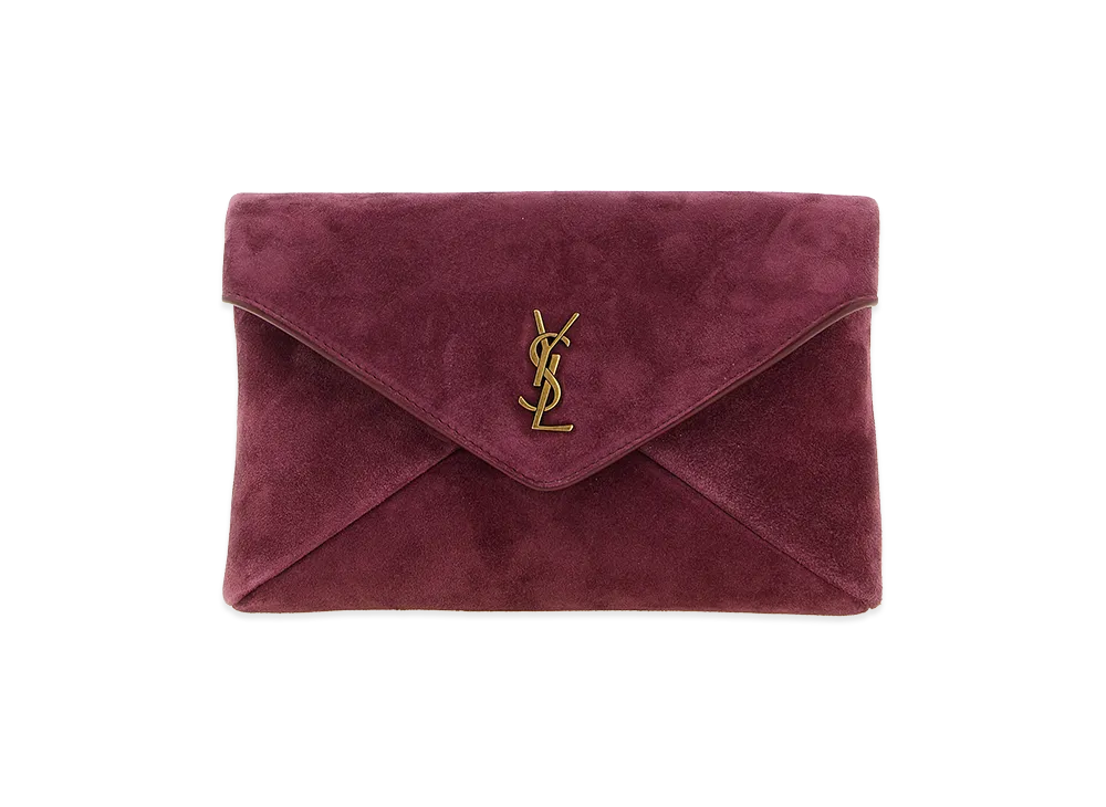 Saint Laurent Women's Small "Cassandre" Chain Clutch "Bordeaux"