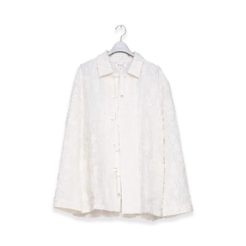 MASU Vick Camo Ribbon Shirt "White"