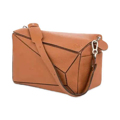 LOEWE Xl Puzzle Bag In Grained Calfskin "Tan"