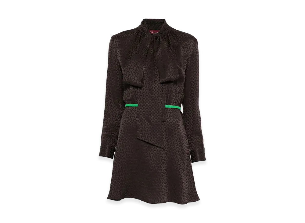 GUCCI Women's Jacquard Dress "Brown"