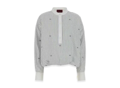 GUCCI Women's Embroidered Poplin Shirt "Multicolour"