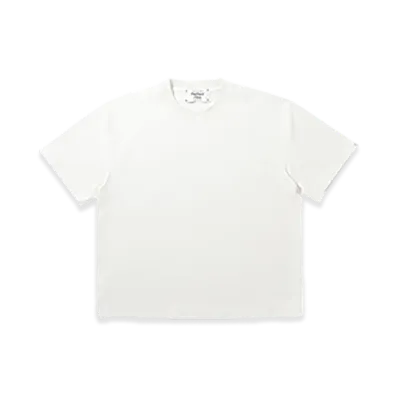 Perfect Ribs Basic Short Sleeve T Shirts "White"