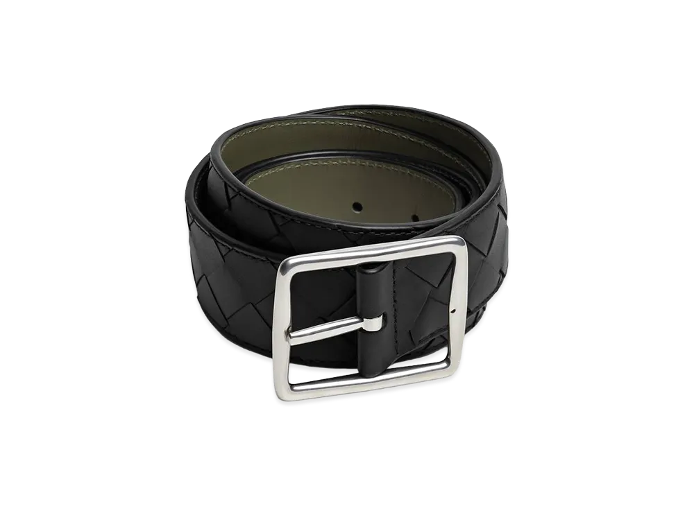 Bottega Veneta Reverso Belt "Black/Crocodile"