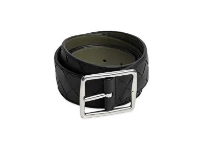 Bottega Veneta Reverso Belt "Black/Crocodile"