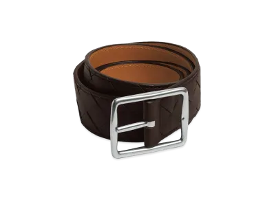Bottega Veneta Reverso Belt "Fondente/Amber"