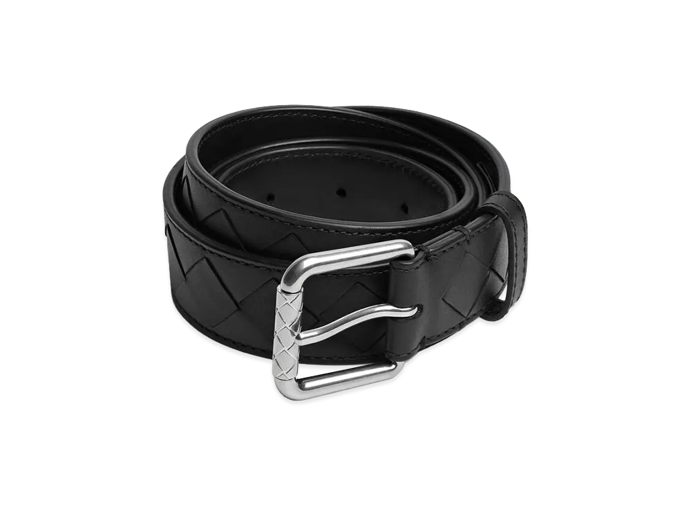Bottega Veneta Intrecciato Belt "Black"