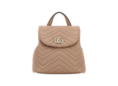 GUCCI Women's Leather Mini GG Marmont Backpack "Pink"