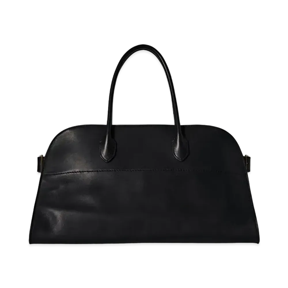 The Row EW Margaux Bag in Leather "Black"