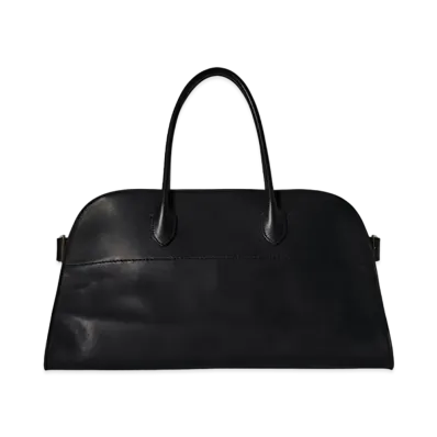 The Row EW Margaux Bag in Leather "Black"