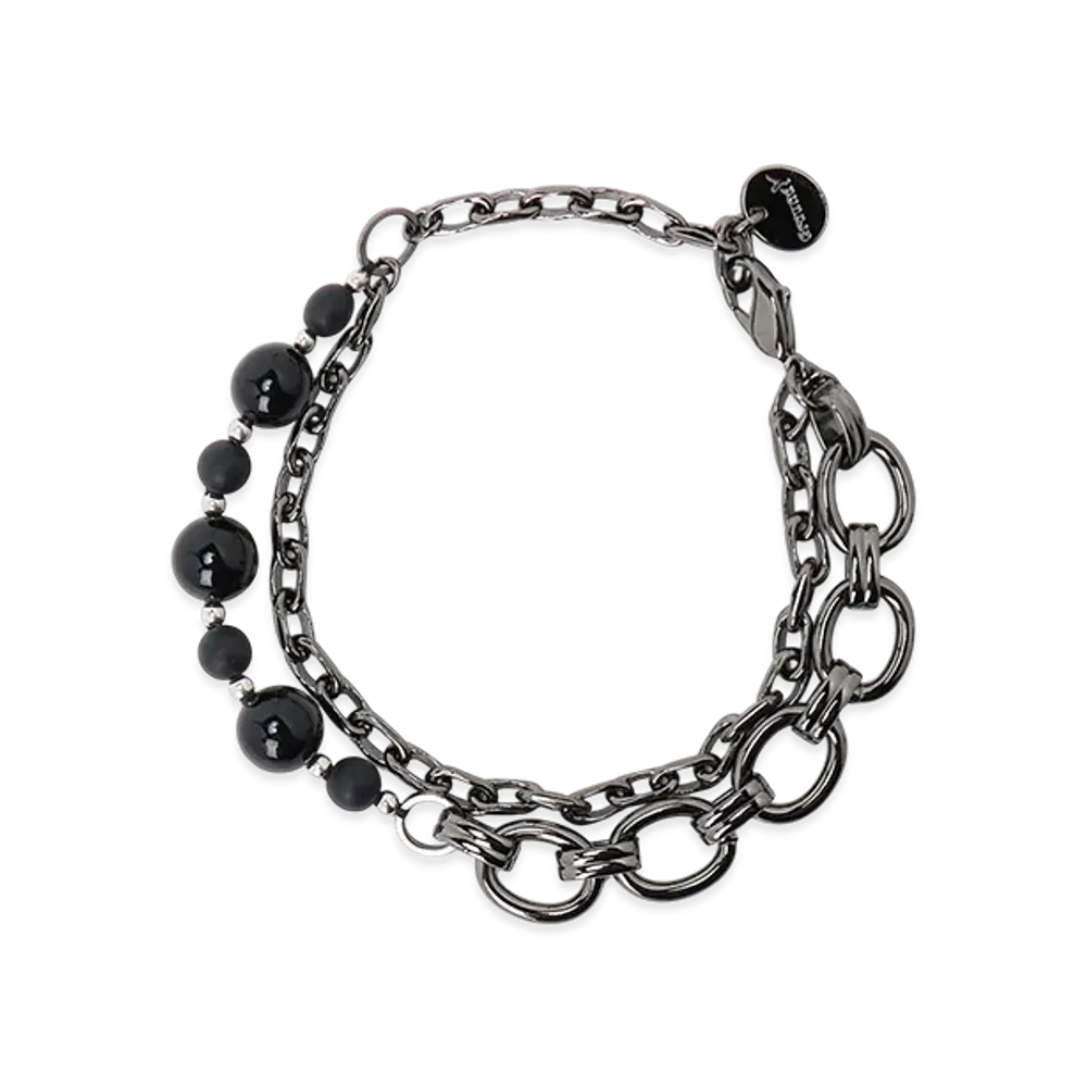 Ground Y Brass Beads Chain Beacelet A "Black"
