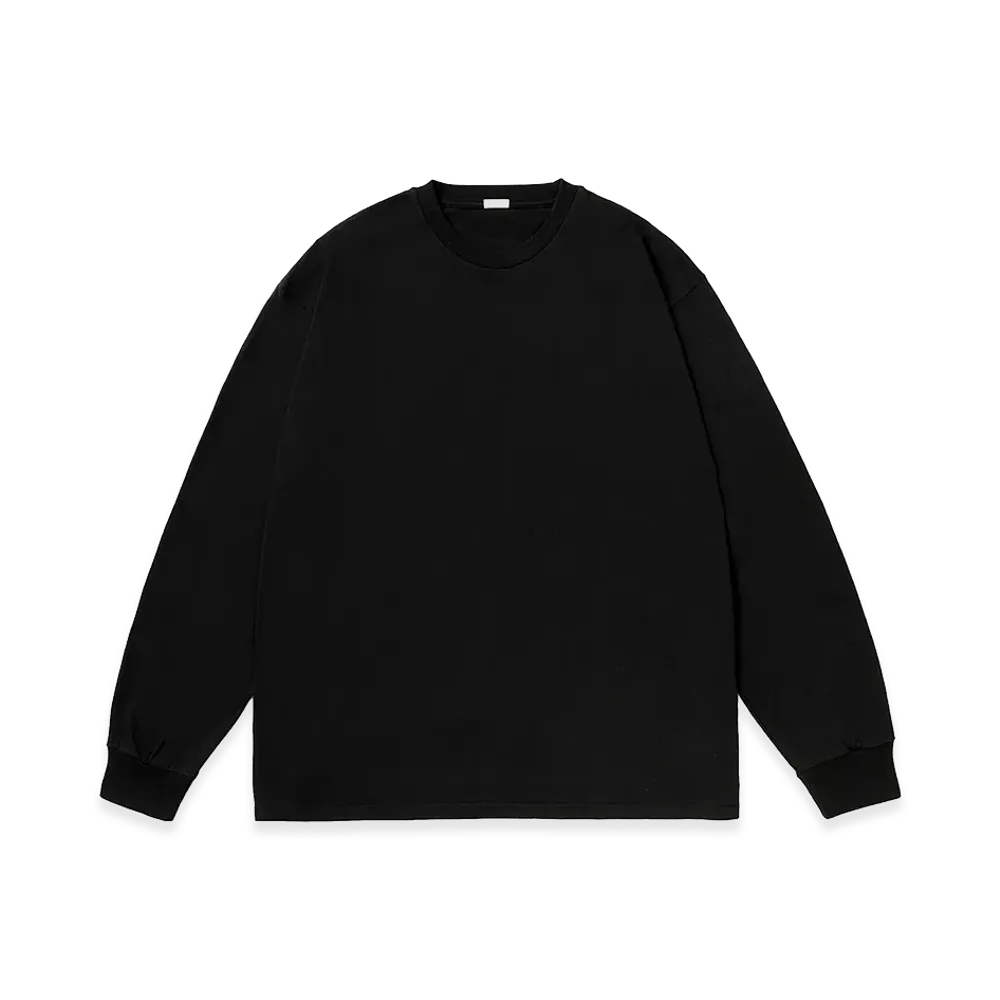 A.PRESSE Cashmere Blend Long Sleeve T-Shirt "Black"