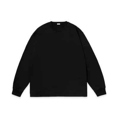 A.PRESSE Cashmere Blend Long Sleeve T-Shirt "Black"