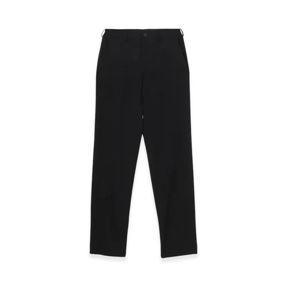 Yohji Yamamoto POUR HOMME Suit Gabardine No-Tuck Pants "Black"
