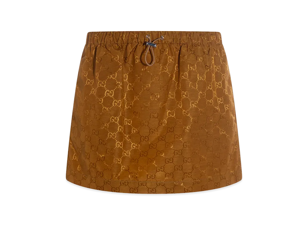 GUCCI Women's 'GG' Canvas Skirt "Camel"