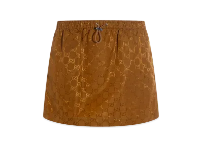 GUCCI Women's 'GG' Canvas Skirt "Camel"