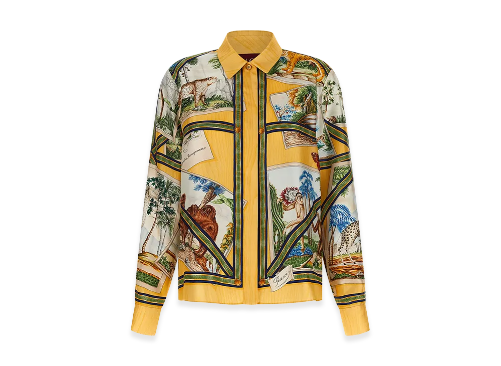 GUCCI Women's Silk Shirt "Multicolor"