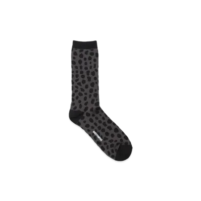 WACKO MARIA Leopard Jacquard Socks "Gray"