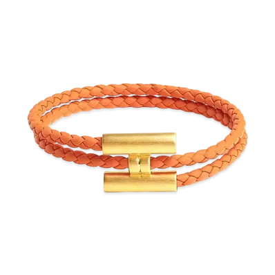 Hermes Tournis Tresse Bracelet "Orange"