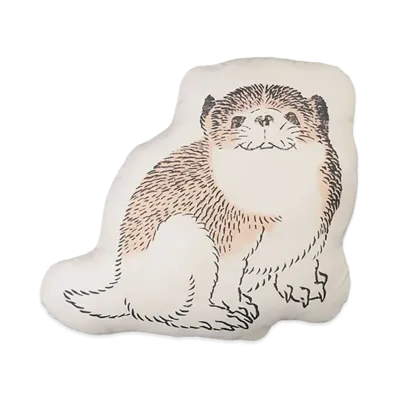 BANDAI "Ichiban Kuji" -Katsushika Hokusai- D Prize Hokusai Manga Animal Mini Cushion Puppy