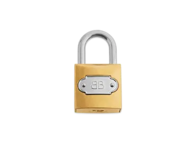 BALENCIAGA Charm/Keyring BB Padlock "Gold/Silver"
