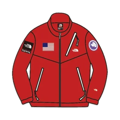 Supreme x The North Face Polartec Fleece Jacket "Red"